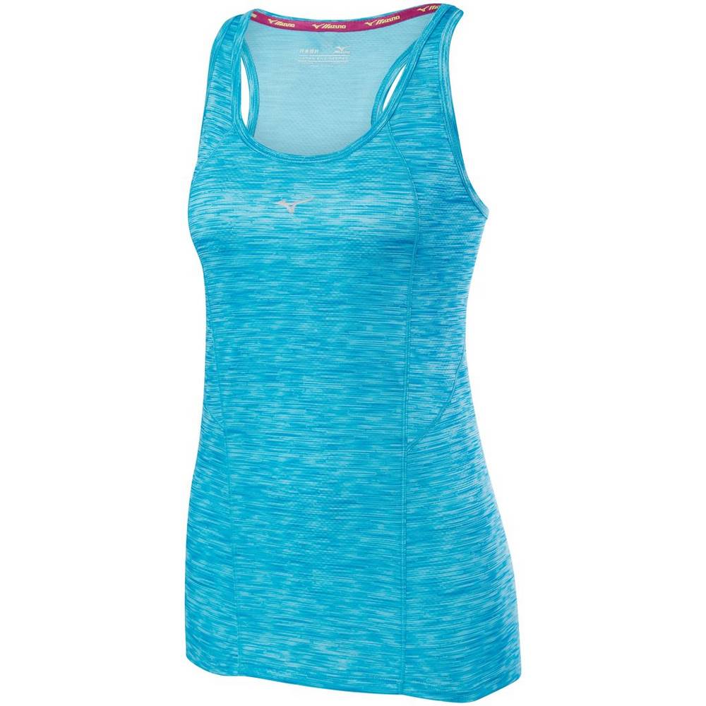 Camiseta de tirantes Mizuno Running Alpha Vent Para Mujer Azules Turquesa 9137068-RH